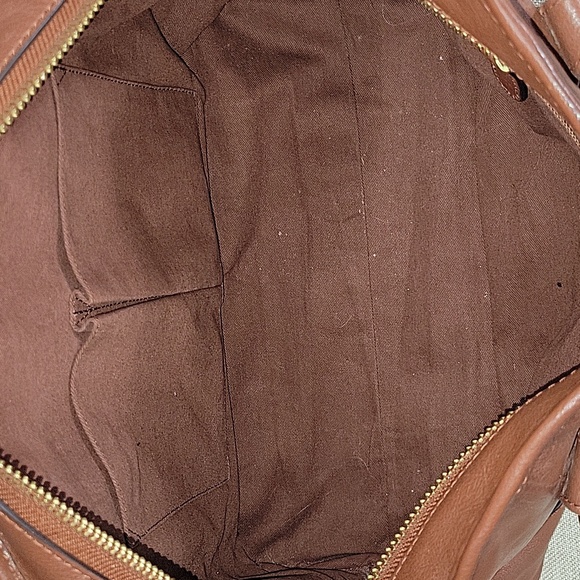 Frye Brown Leather Satchel Hand Bag Purse - Picture 9 of 13